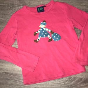 COPY - Mini Boden pink long sleeve shirt